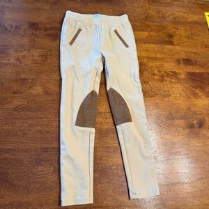 Kids Hope & Henry Beige Riding Pants with Brown Accents size 7